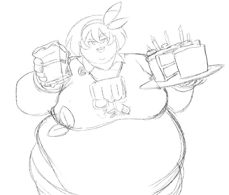 Unused Birthday Bea (Sketch)