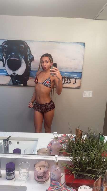 Got in the pool for a bit did you like my bathing suit? I’m ..