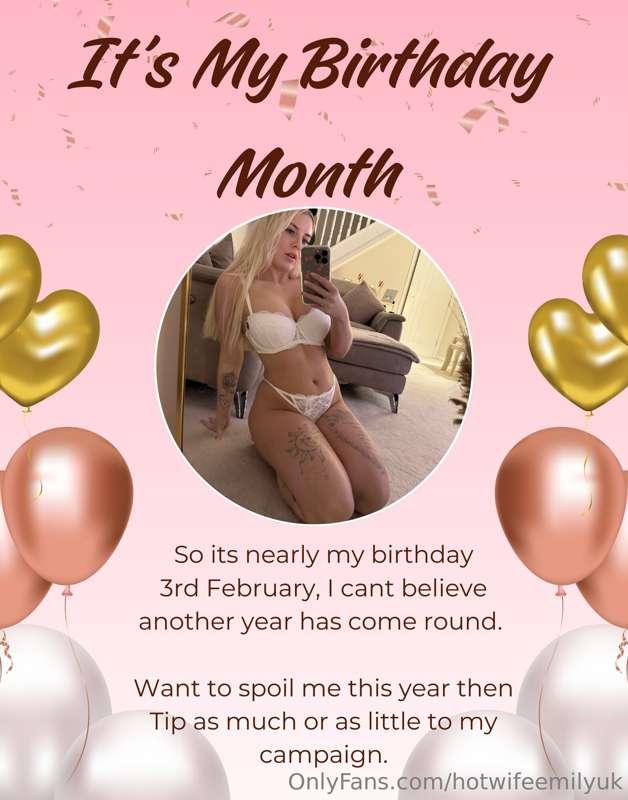 ITS MY BIRTHDAY MONTH 🎂🎉Don’t feel like you need too but if ..