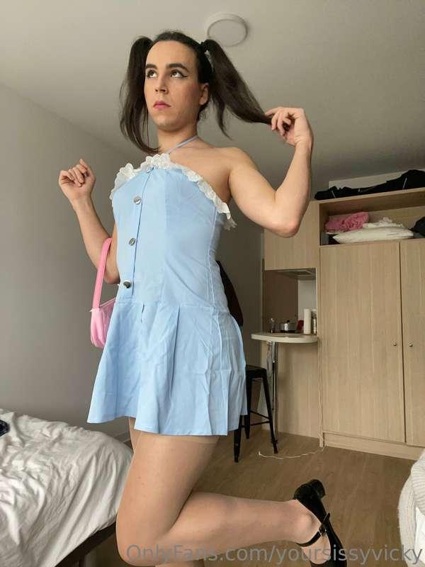 Would you like to play with a sissy doll??? 🩵😌