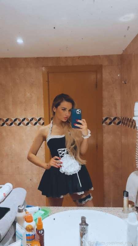 Check your messages for what your naughty maid has to say 😘