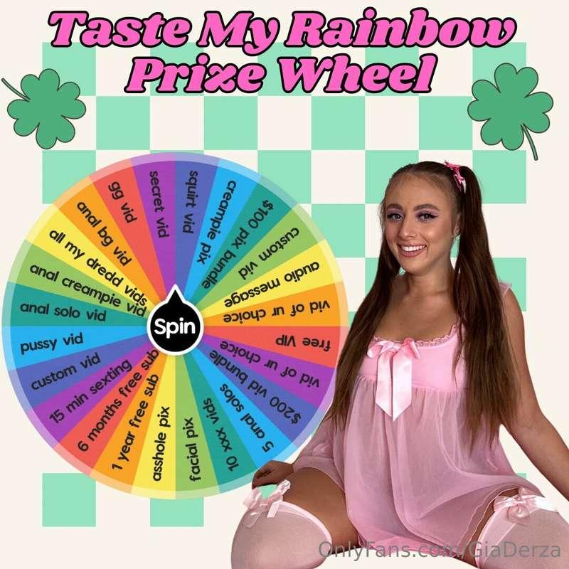 🌈 𝗧𝗔𝗦𝗧𝗘 𝗠𝗬 𝗥𝗔𝗜𝗡𝗕𝗢𝗪 𝗣𝗥𝗜𝗭𝗘 𝗪𝗛𝗘𝗘𝗟 🌈 Get lucky this month! Spin ..