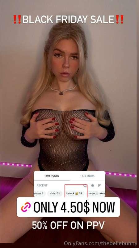 50% OFF ANY VIDEO YOU CAN FIND UNDER THE CATEGORY “UNLOCK🔐”‼..