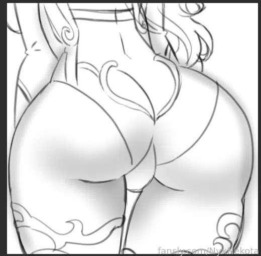 Getting a new ASSet for streams. Here's a look at the sketch!

#Vtuber #Anime #Ass #Lewdtuber #art #SneakPeek