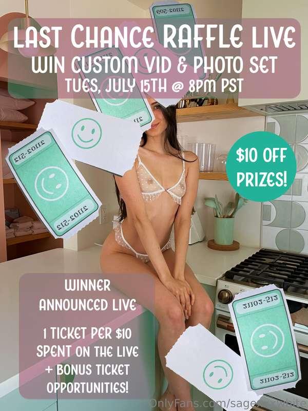 🎟️ RAFFLE WINNER LIVE TONIGHT! ~ All prizes discounted & las..