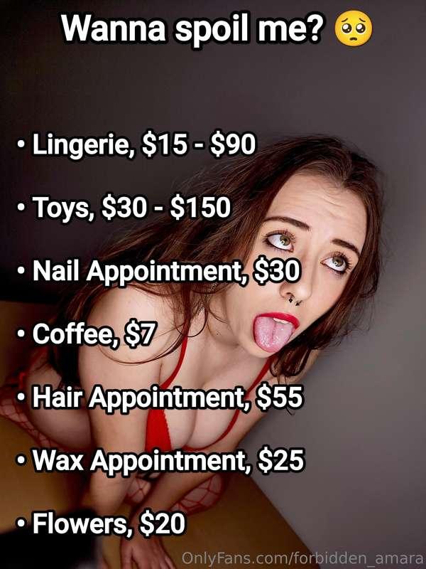# **Wanna Spoil Me? 🥺**  I get asked quite often how someone..