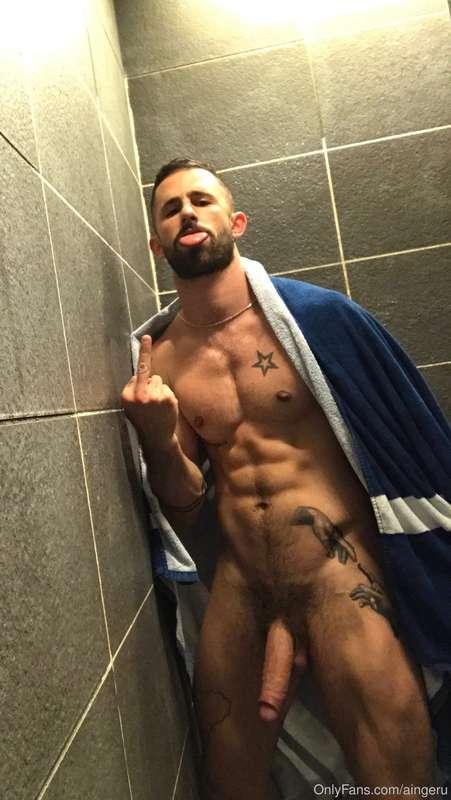 Today after workout 👹🍆 . Making a new sex video this weekend..