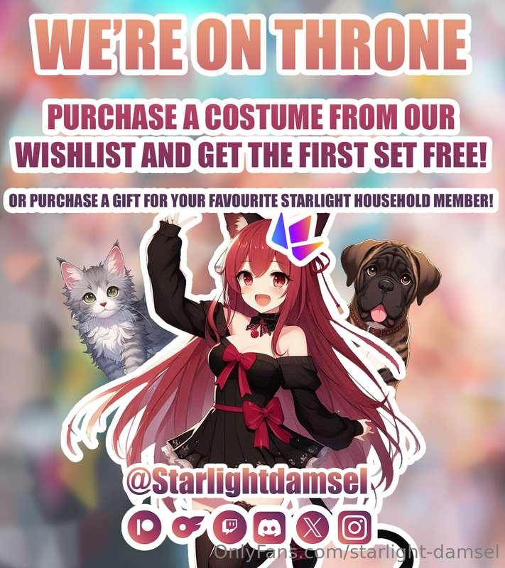 WE HAVE A THRONE ACCOUNT!https://throne.com/starlight-damsel