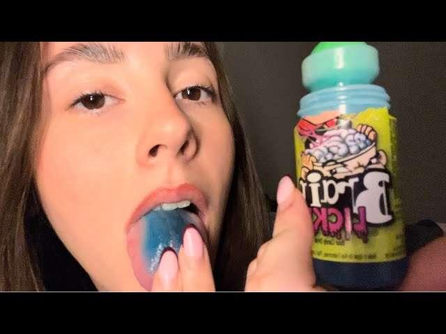 ASMR- Spit painting with candy💚
