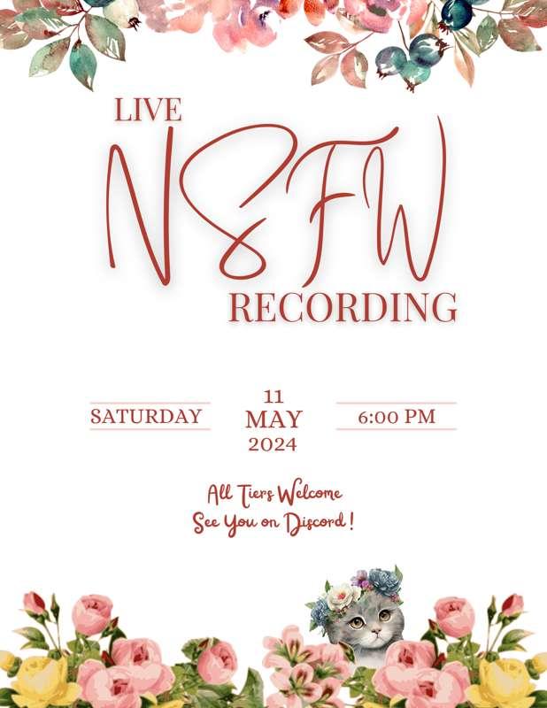 💕 Live NSFW Recording - Tomorrow! 💕 [All Tiers Welcome] [On Discord] [Gentle Fdom] [Live Ramblefap] [NSFW] [Fun Under the Covers] [6pm - Saturday May 11th] [c u there :3]