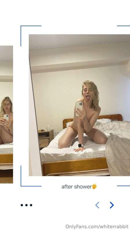 After my shower, I feel like a reborn woman. The water runs ..