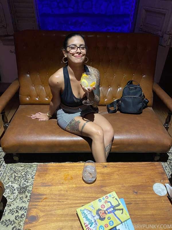Having fun at this bar that is far away from home... I feel ..