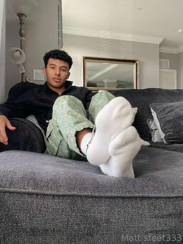 How do the white Nikes look ?