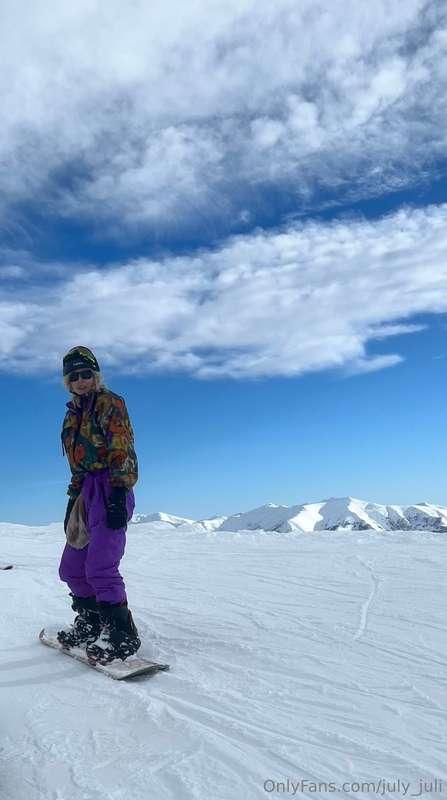 I was in the real snowy winter, carving through fresh powder..