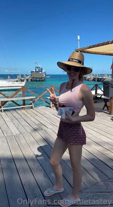 I rode the ferry to Isla Mujeres and snorkeled with the fish..