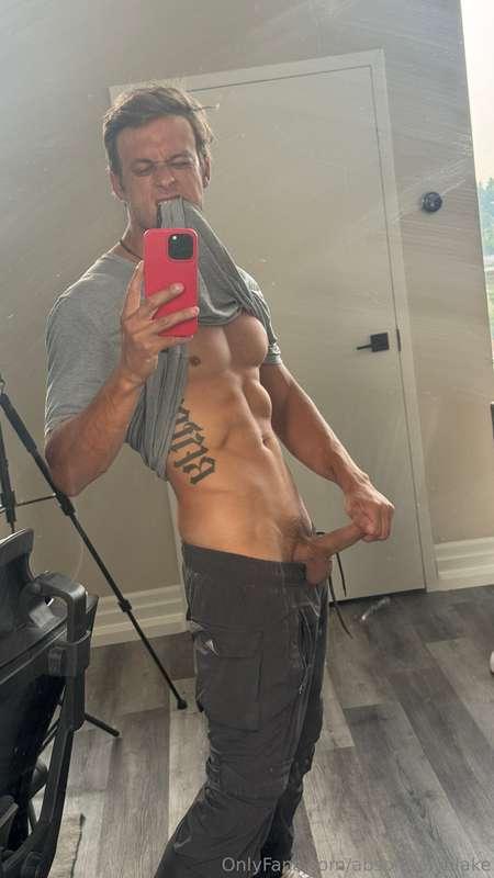 I haven't released in days... I'm rock hard... squeezing the..