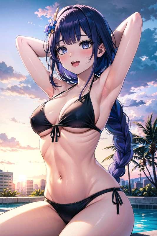 [Exclusive] Raiden at the pool [SFW/R-18] 