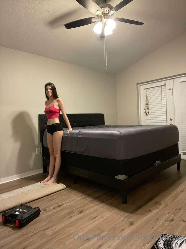 just put together an entire bed frame by myself and dragged ..