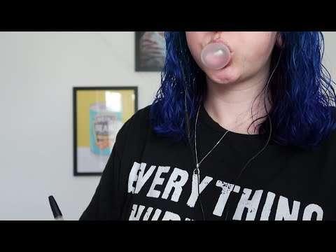 📣 EARLY ACCESS 📣 ASMR Blowing Bubble Gum Bubbles & Writing 📕