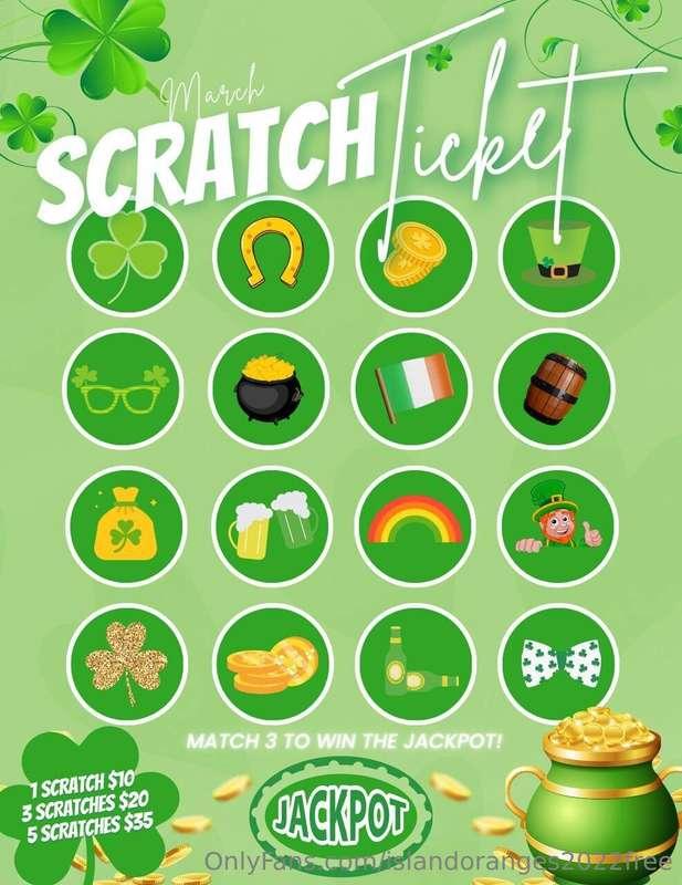 🍀WILL YOU GET MY POT GOLD 🍀scratch a ticket and win prizes e..