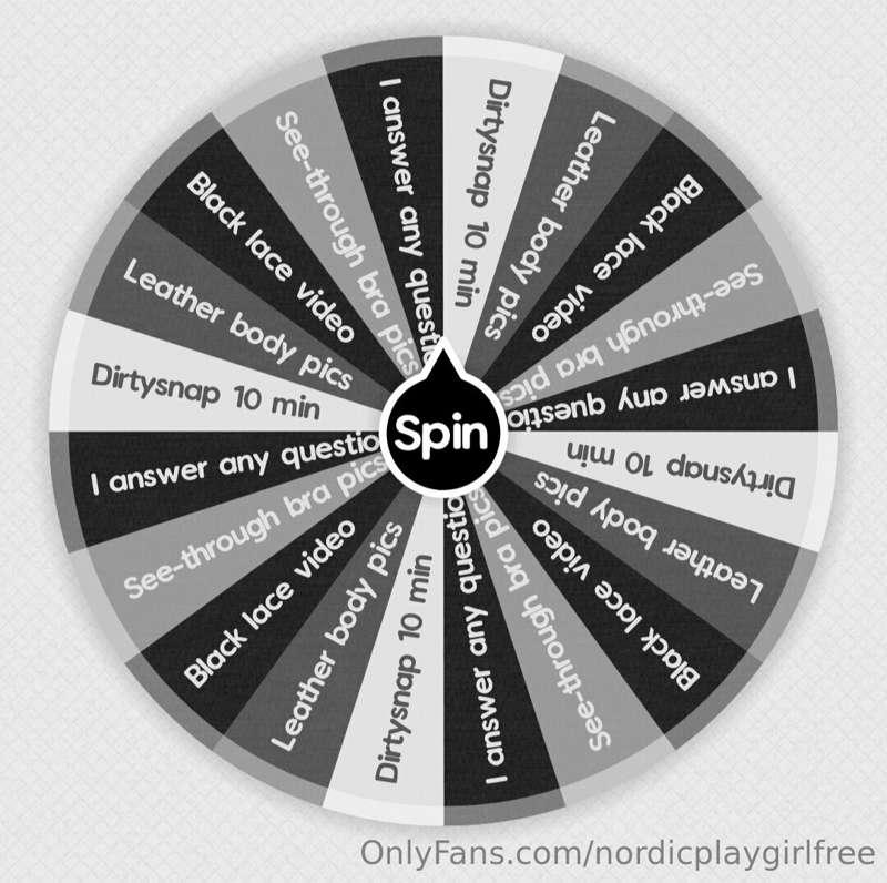 🖤 **New Spin the Wheel** 🖤

$6 - 1 spin
$10 - 2 spins
$16 - ..