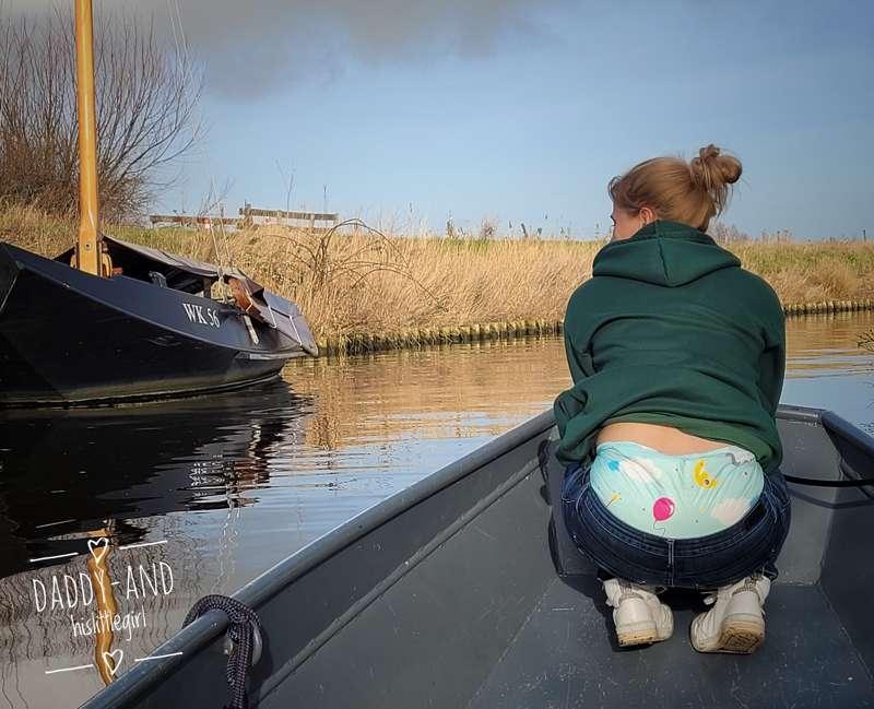 Diapered boat trip 