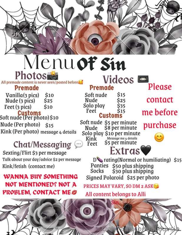 Hey y’all!😘 I offer more than what’s on the menu, I’ll have ..