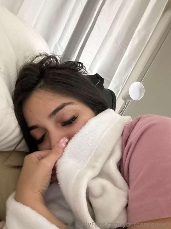 Cuddled up, face hidden… but you’re the only one I want seei..