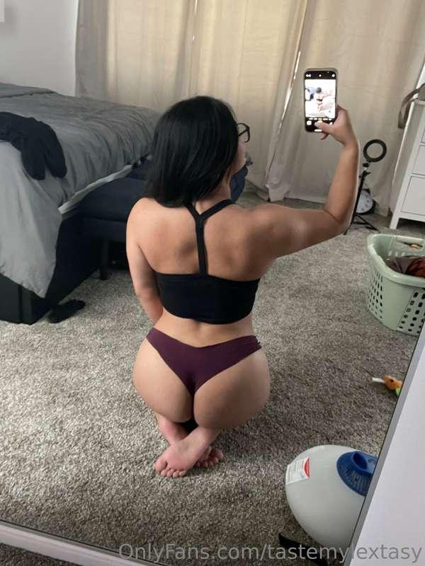 A thong and a tank top is my natural state 😇🤍 Who’s on? Say ..