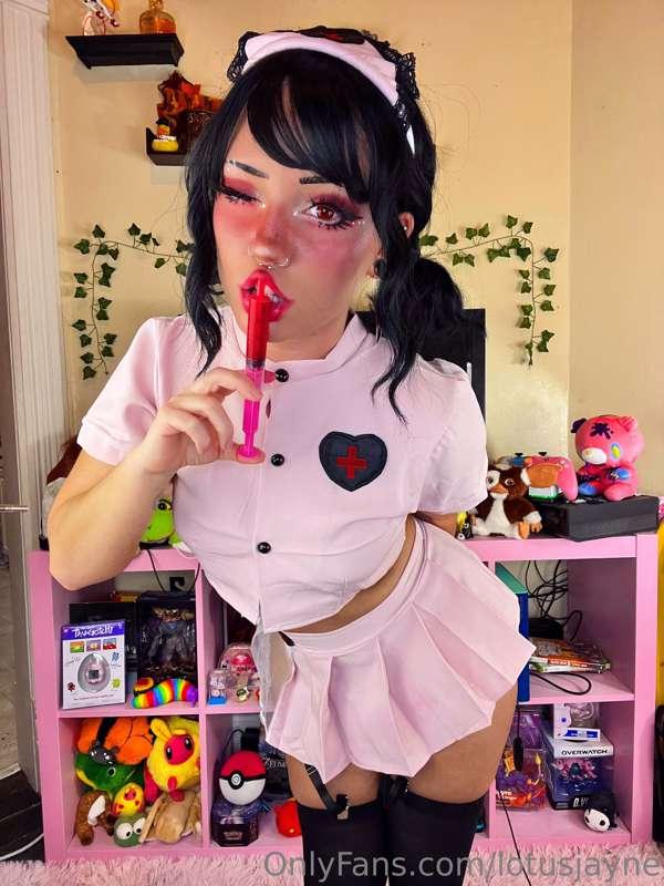nurse Lotus here to cure your unsucked co--
