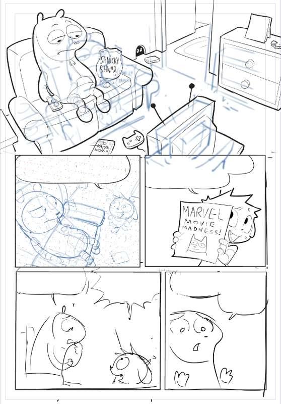 buddy and funk go to the movies, page 1 (revision)