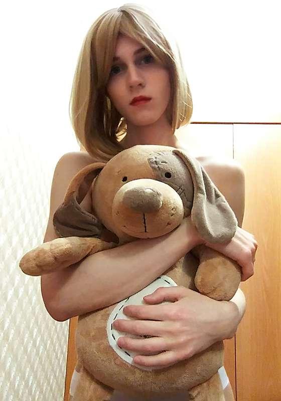 Just me with plushy dog :3