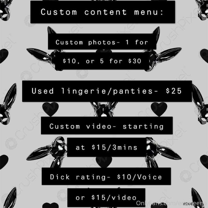 Here are our custom content menus. 😜 place an order in our d..
