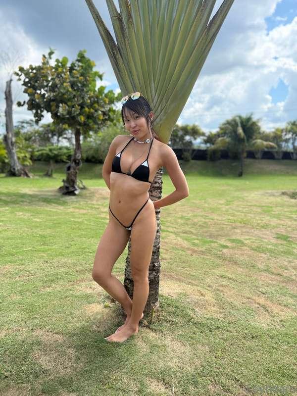 Alina wore this sexy ass bikini out to a little island calle..