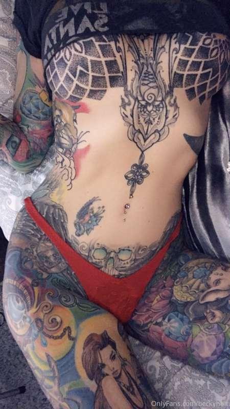 Pull my red panties to the side...