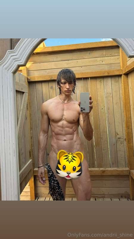 just threw away my tiger panties and took some front photos ..