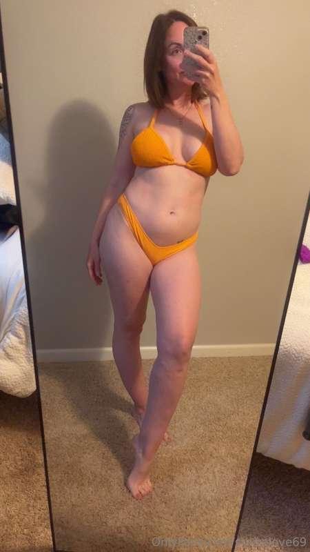 I’m going to have him fuck me in one of my swim suits tonigh..