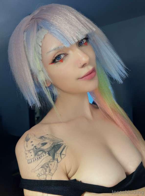 Okay.. I don’t look super great with white hair, but I wante..