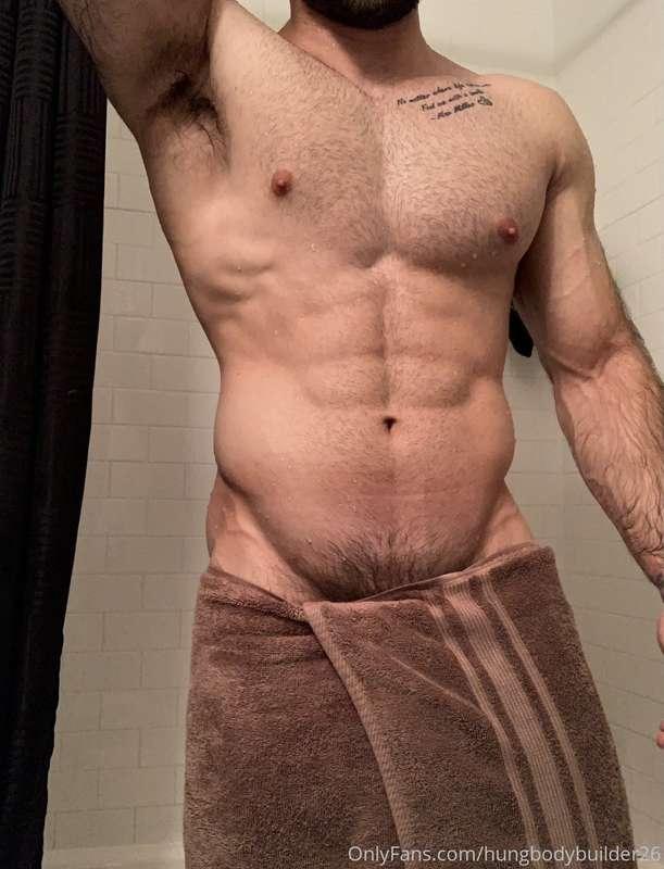 Finally home from the gym, freshly showered and ready to wat..