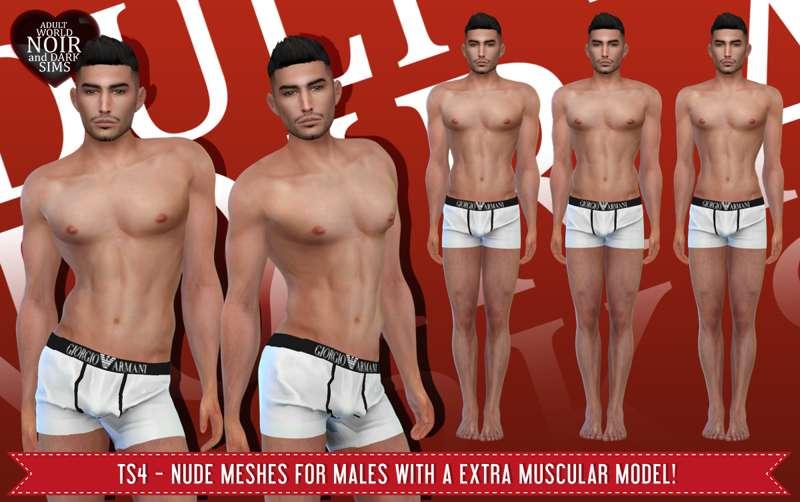 TS4 - Male Nude Tops: New Muscular Top + Pectoral Bones [2022-06-02]