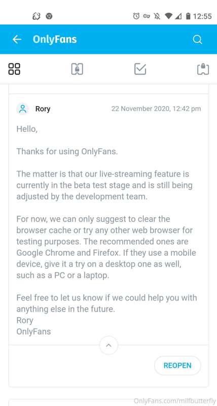Here is the response I received from Only Fans support regar..