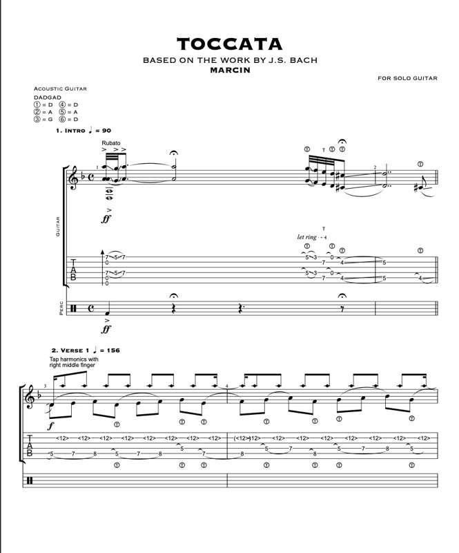 BACH'S TOCCATA - TABS