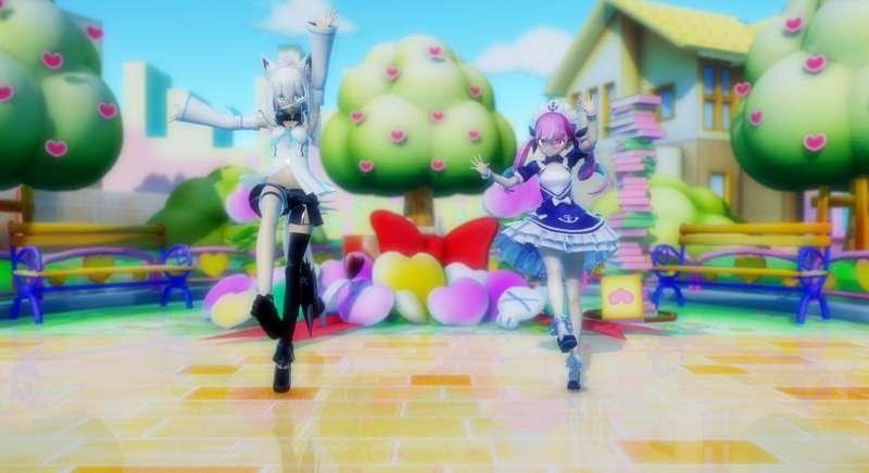 FullHD 【MMD R-18】 Drop Pop Candy - Shirakami Fubuki & Minato Aqua