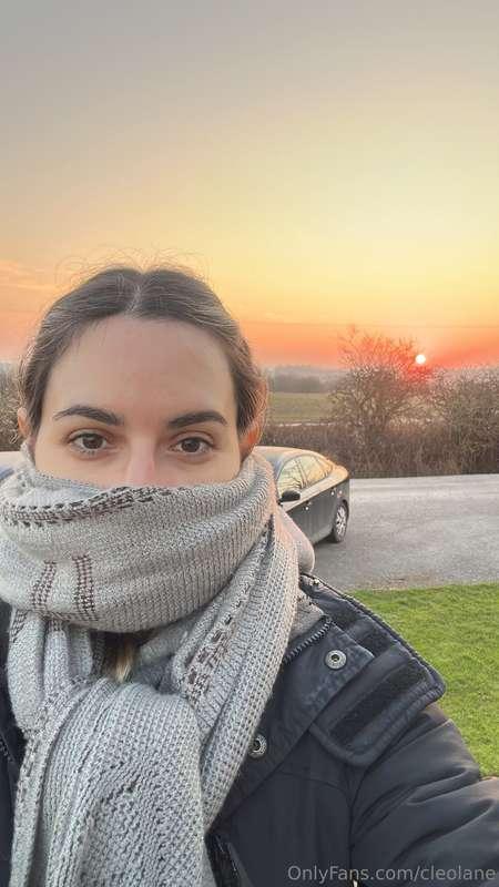 Look at the sky this afternoon! , it was super cold but love..