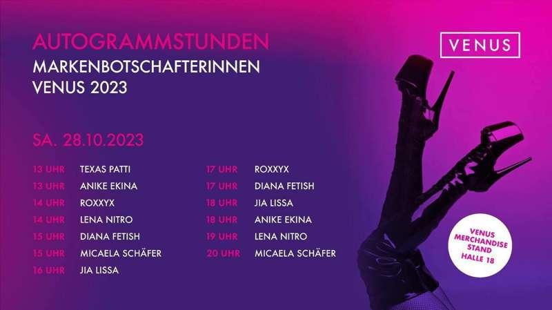 I will be at Venus Berlin 27-28 meeting and greet at this sc..
