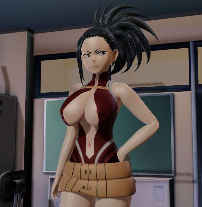 MMD boku no hero academia .  Momo 