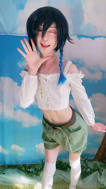 Venti nudes start being posted on my @enby_jupiter today 💚