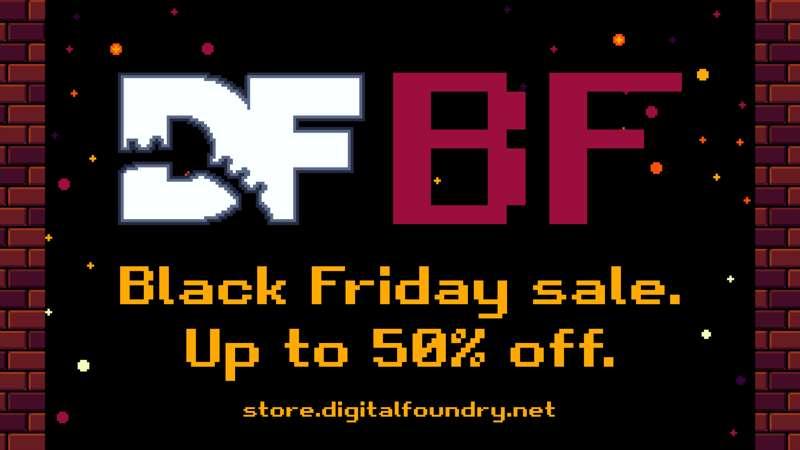Black Friday sale, up to 50% off merch
