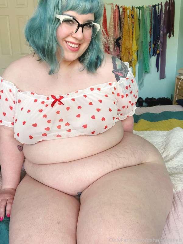This top has matching panties, but they’re too little. Who n..