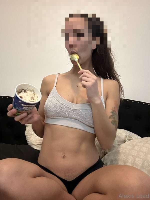 Ice cream in bed for when I want a sweet treat. Would you ea..
